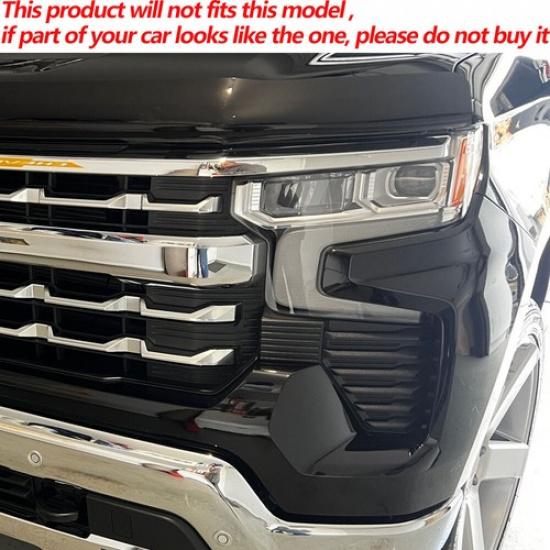2x Carbon Front Bumper Corner Side Bezel Cover Trim For Chevy Silverado 1500 19+