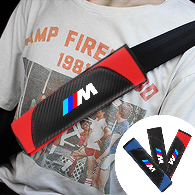 BBKH5 For BMW M 1 3 5 7 Series X1 X3 X5 F10 F15 F16 F20 F30 M3 M4 E34 E46 Car Seat Belt Cover Shoulder Protection Pad Auto Accessories