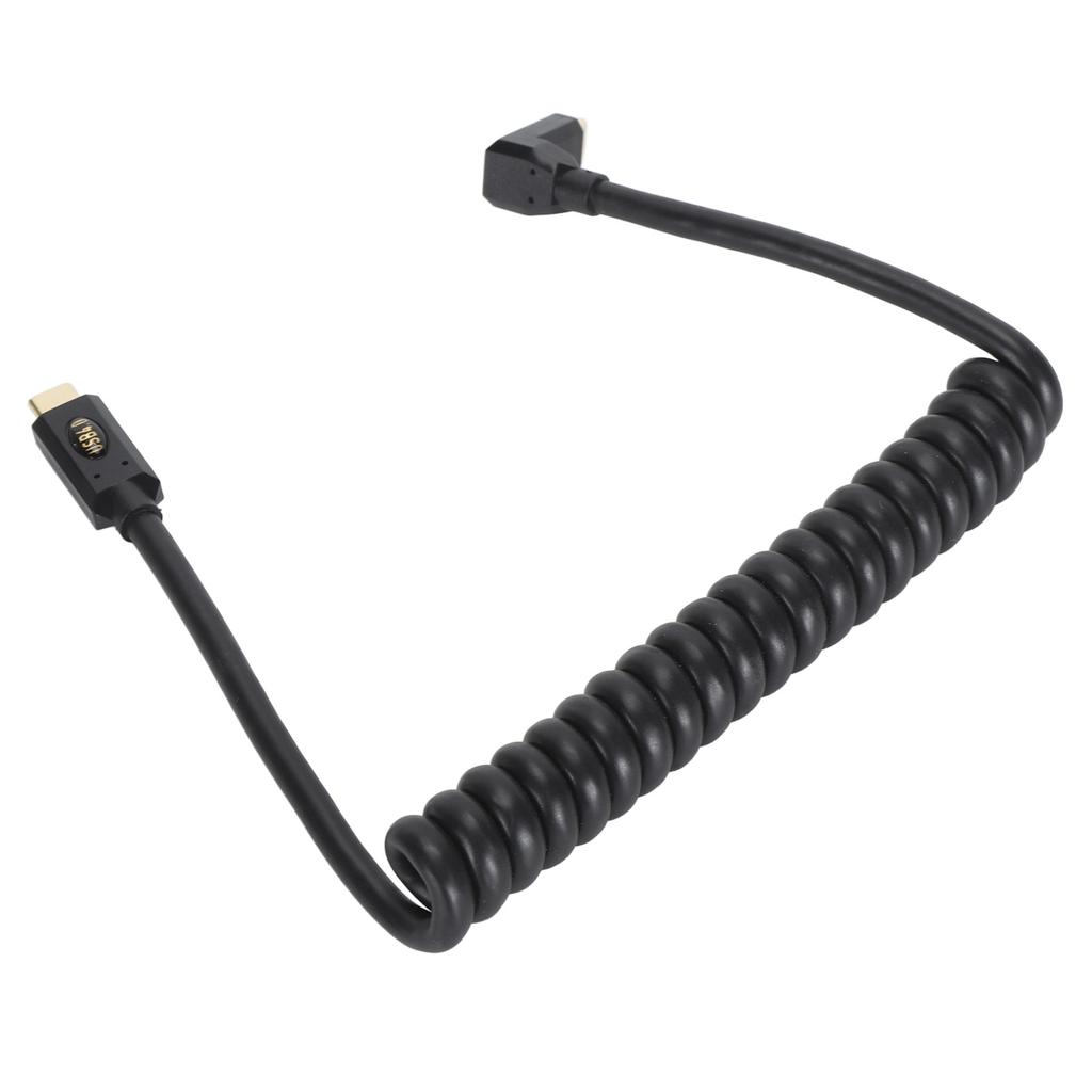 Zatahovací spirálový kabel USB typu C na C 3,3 stopy 40 Gb/s Podporuje 8K UHD Rychlé nabíjení USB 4.0 Data