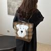Beautiful Personalized Casual Backpack 2025 Autumn New Fashion Plaid Korean Version Simple Commuter Underarm Tote Bag