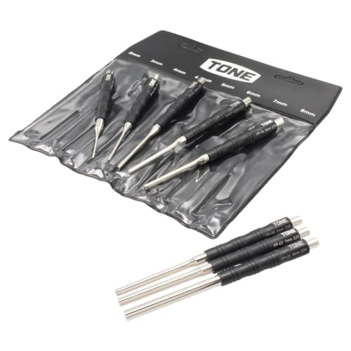 TONE Pin Punch Set PP800 Black Contents: 8 Items
