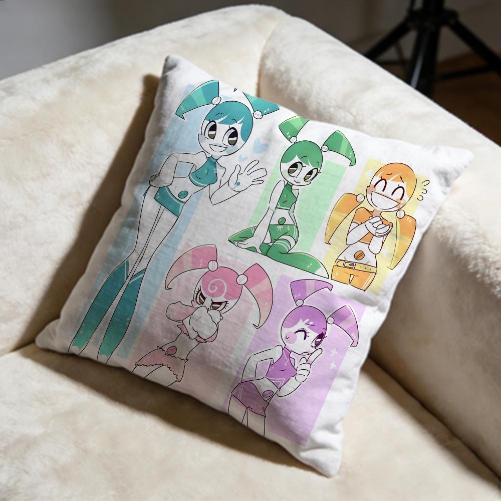 Stylish MMy Life as a Teenage Robotful Cushion Cover Soft Decorative Pillow Case Suitable for Bedroom Sofa Car Travel Use