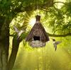Handcrafted Natural Grass Birdhouse for Outdoor Garden Decoration Eco-Friendly and Durable Nesting Shelter