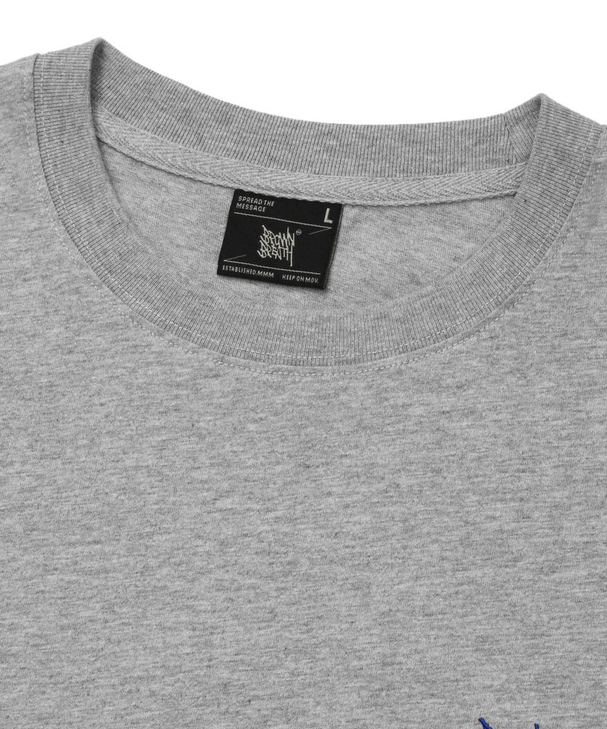 BROWNBREATH Tag Palm Circuit Tee - Melange Gray