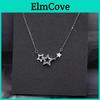 Pendant Necklace Double Star Simple Star Clavicle Chain Elegant Fashion Necklace Jewelry For Women Fairy Birthday Gift