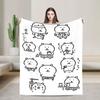 Joke Bear Blanket  Warm Soft Comfortable Plush Throw Blanket For Outdoor Airplane Travel Flannel Bedspread Bed Cover