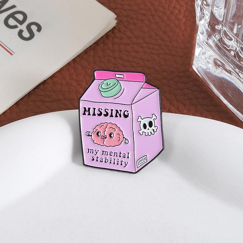MISSING My Mental Stability Enamel Pins I Have Stability Brooches Fashion Lapel Badge Backpack Clothes Jewelry Gift for Friends