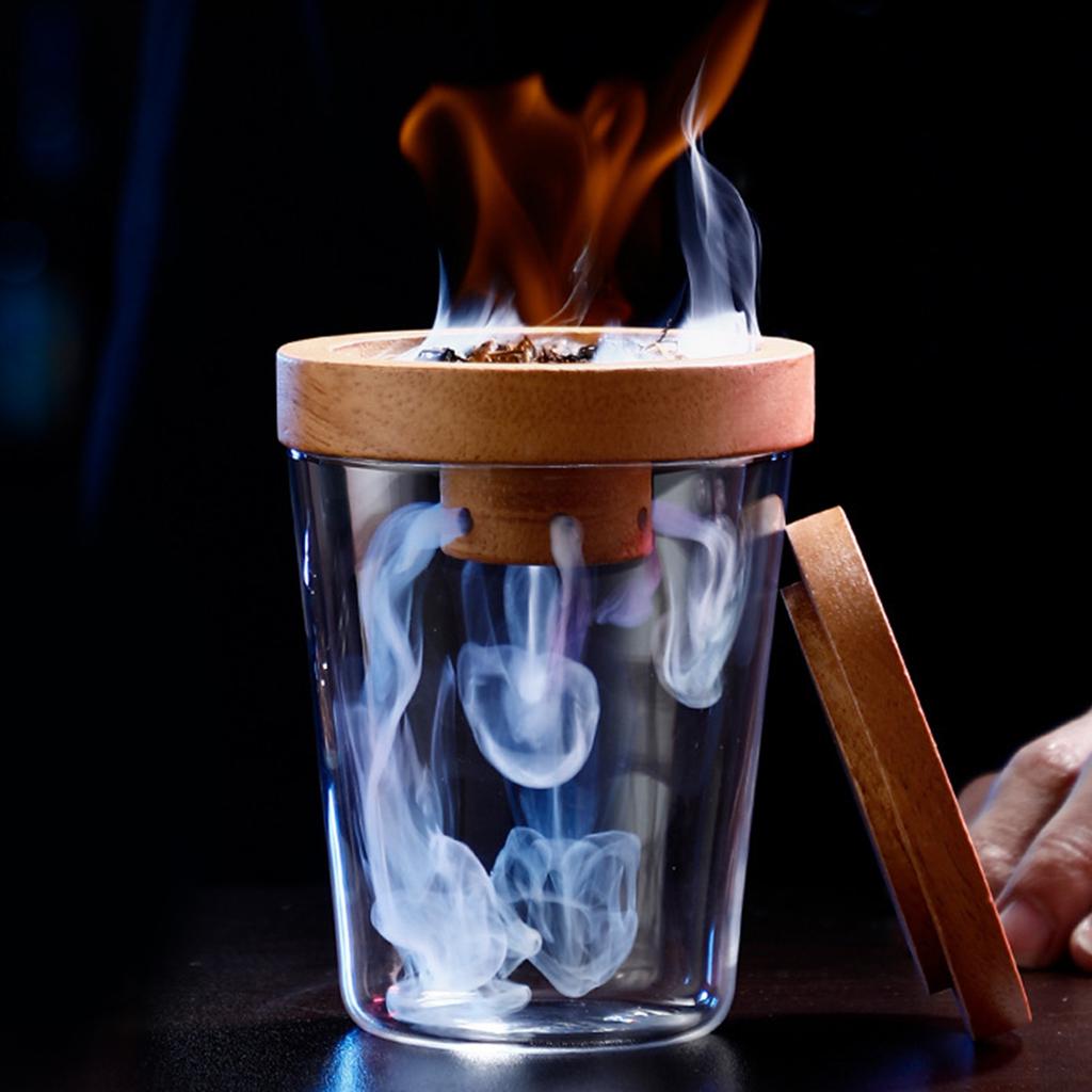 Cocktail Smoker Kit,Smoking Set with5/4Wood Chips,Old Fashioned Whiskey Smoker Drinks Kit,Cocktail Accessories for Whiskey,Drink