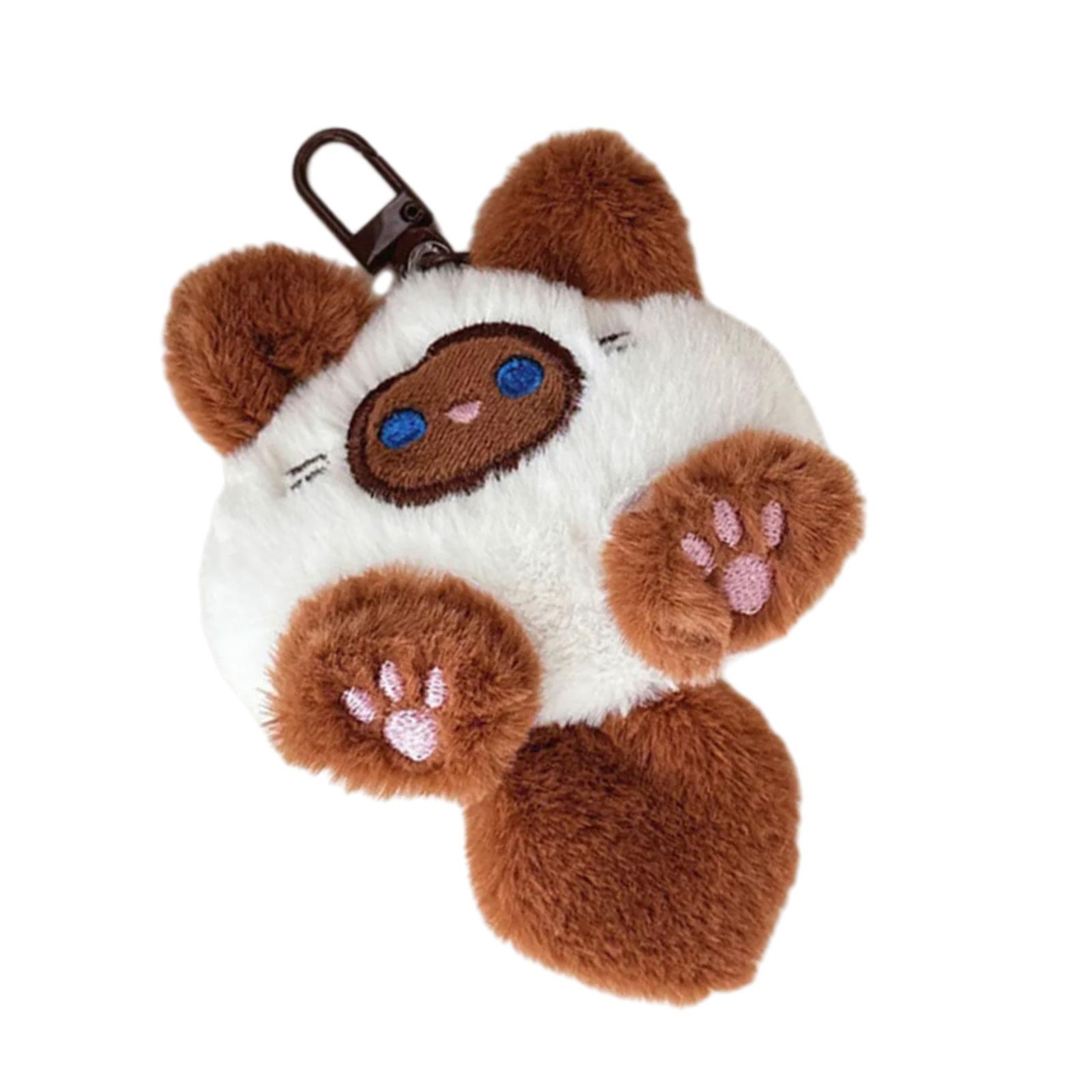 

Playful Cat Plush Toy Keychain Lightweight Plush Animal Charm For Daily Use Gift Ideas Children Adults