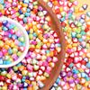 500g/pack Jewellery Making 4*8mm Heart Loose Beads Acrylic Pendant Fashion DIY Accessories Necklace Bracelet Handing Craft Earring Keychain