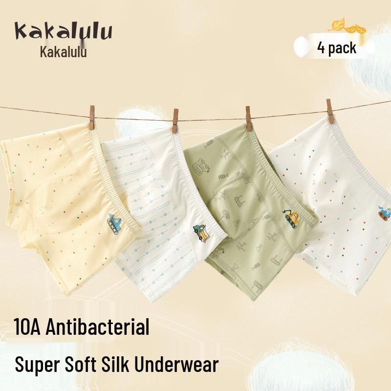 Silke Antibakteriell Gutter Ren Bomull Boksershorts for Barn