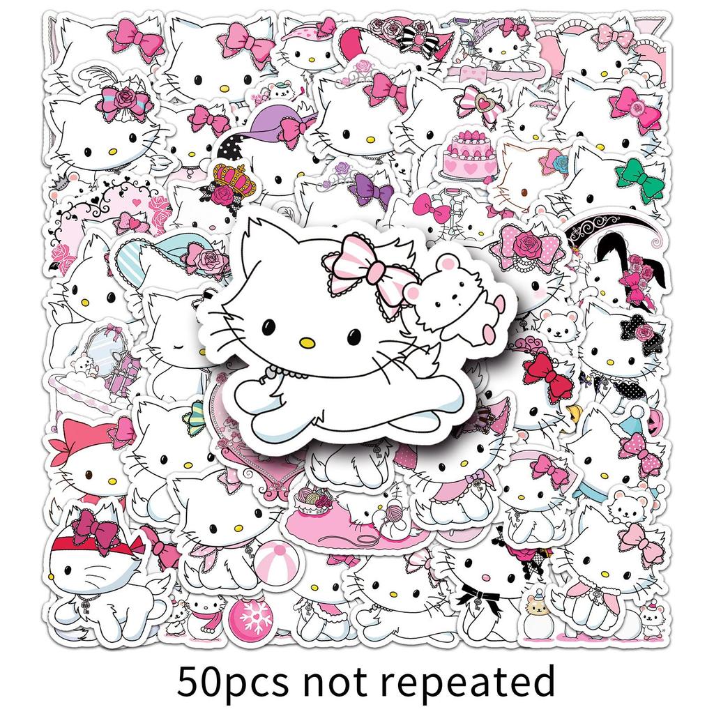 50 Qiao Mi Sanrio Charmmy Cat Waterproof Decorative Phone Stickers