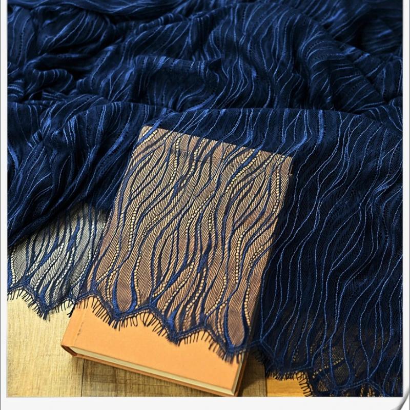 1.5x3Meters/Piece Wedding Lace Thin And Soft Wave Pattern Eyelash Lace Fabric DIY Sewing Handmade Wedding Dress Lace Material