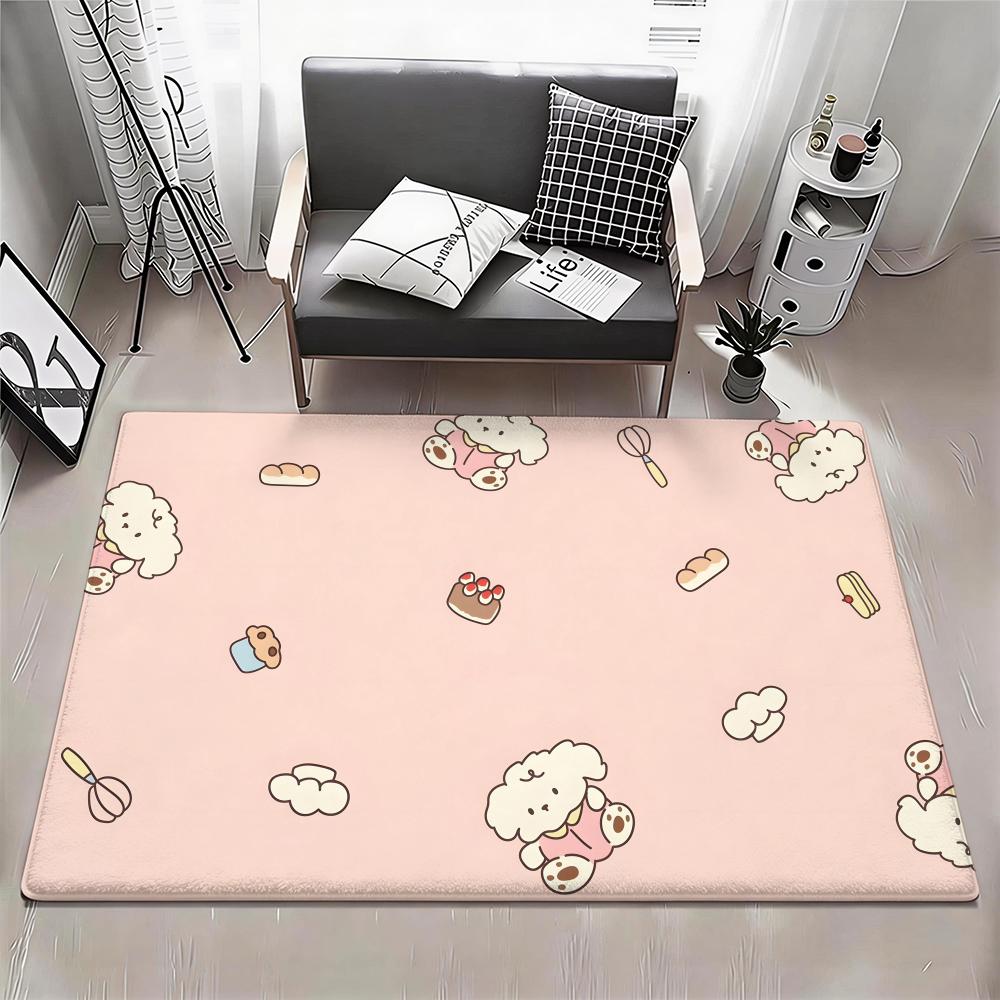 Animal A Bear Floor Mat Eco Flannel Doormat Non Slip Odorless Indoor Floor Rug Soft Short Plush Home Mat