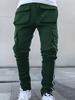 Men's Spring and Autumn Casual Straight-Leg Cargo Pants with Multiple Pockets
