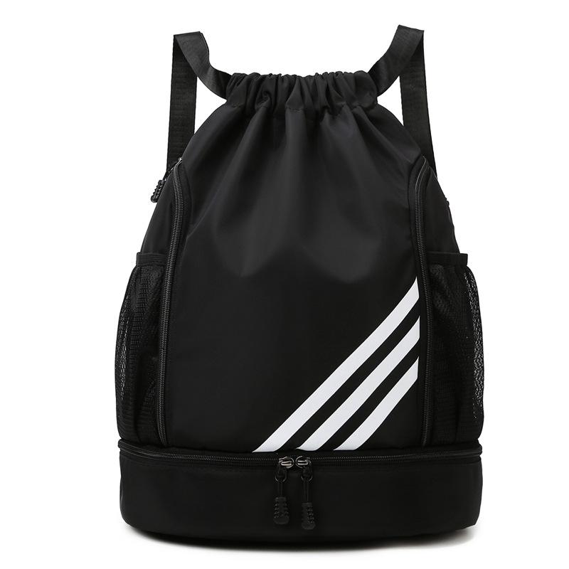 Men's Large Capacity Basketball & Swimming Drawstring Backpack - Portable Student Schoolbag with Logo Printing Option