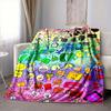1Pc Colorful Cartoon Characters Blanket Soft And Comfortable Casual Warm Camping Travel Christmas Halloween Xmas Gift M924614