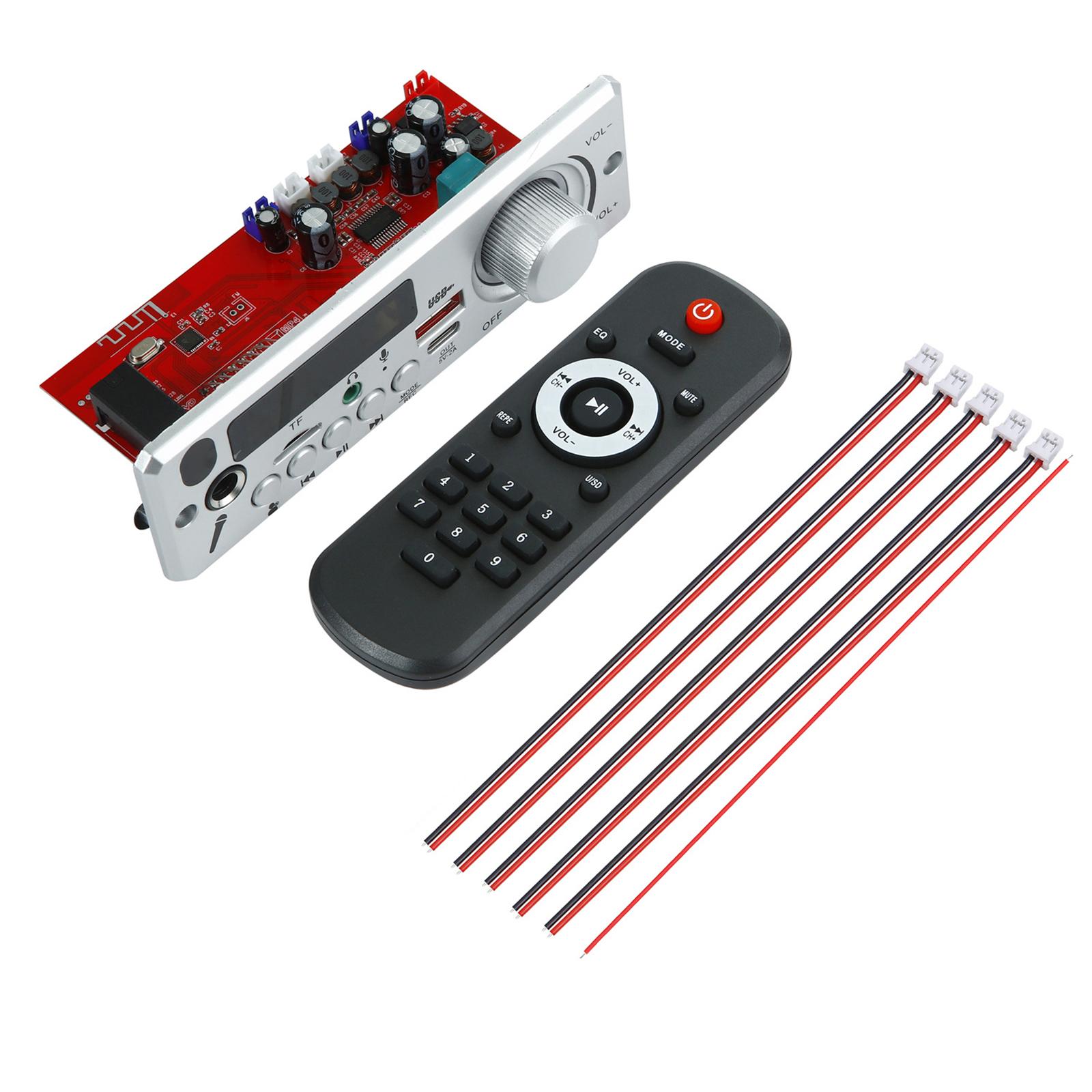 

2x40w BT5.0 Decoder Wireless Decoding Board Colour Screen for Singing Recording Call Losslessly Board with Remote T3