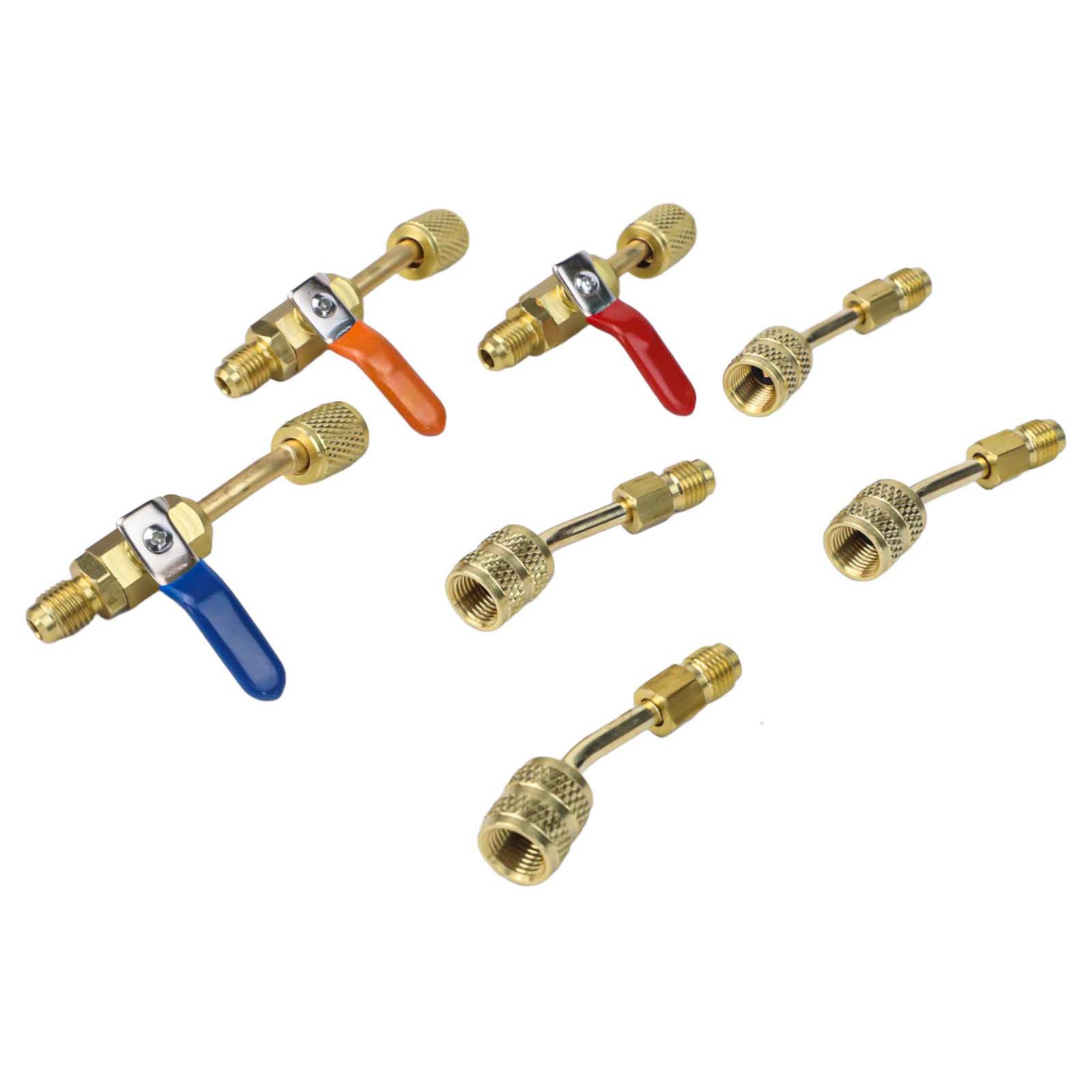 

7Pcs Air Conditioning Hose Angled Compact Ball Valve For R134A R410A R12 R22 Car Accessories Interiors China Mainland
