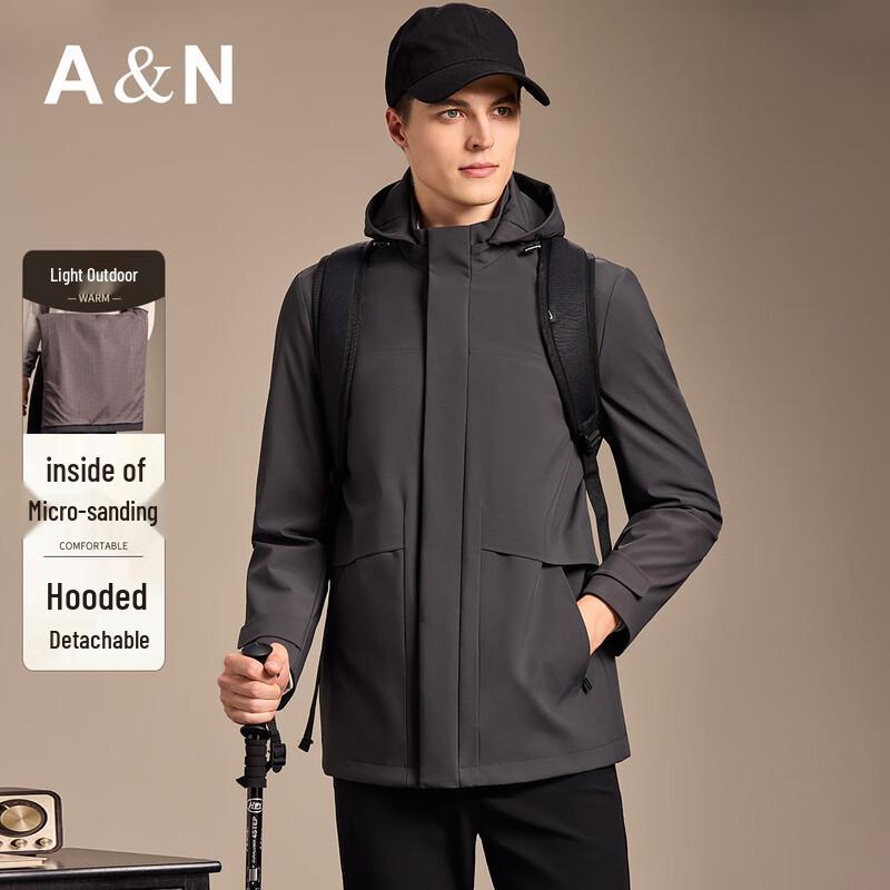 

Antonio Men s Luxury Outdoor Hooded Padded Mid-Length Windbreaker L/50