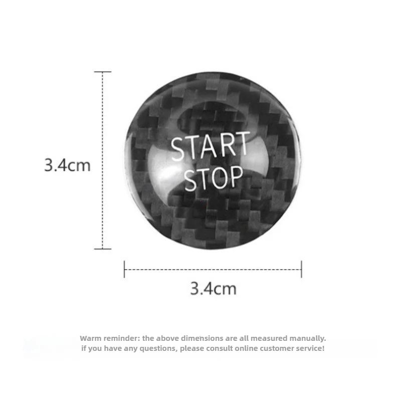 Real Carbon Fiber Engine Start Stop Button Cover Sticker for Renault Megane 3 2 Clio 4 Car Captur 2013-2018