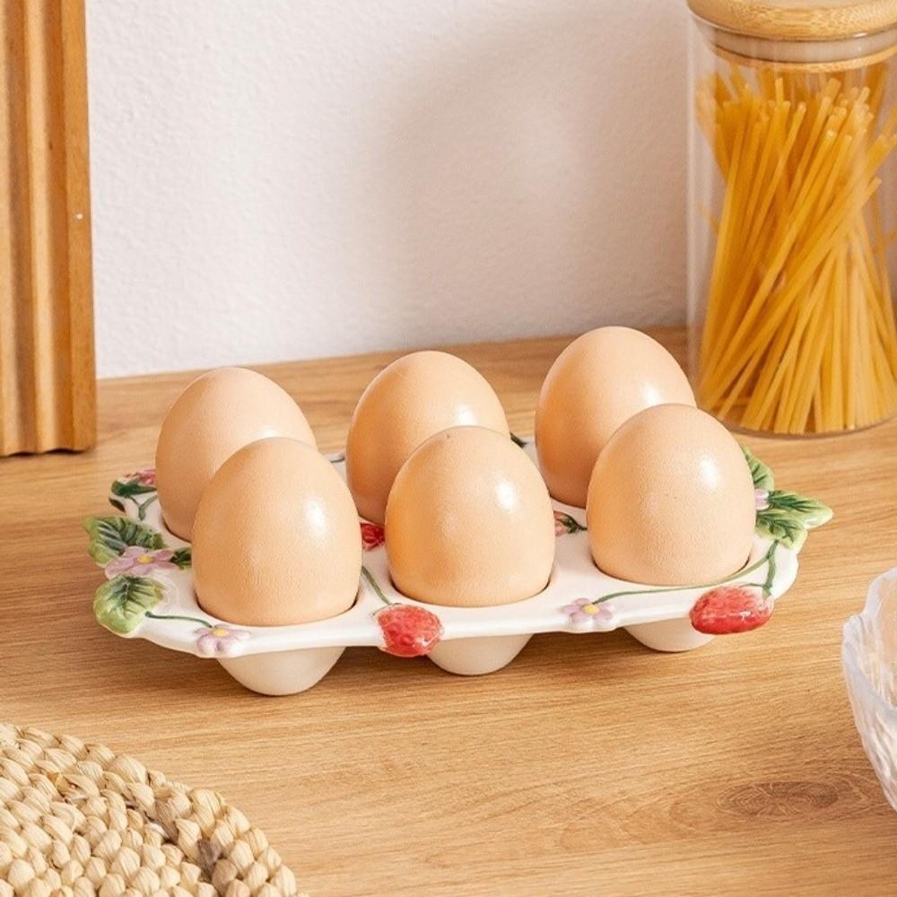 6 přihrádek na kořenky do kuchyně Stohovatelný podnos na vejce Krabička na vejce Lednička