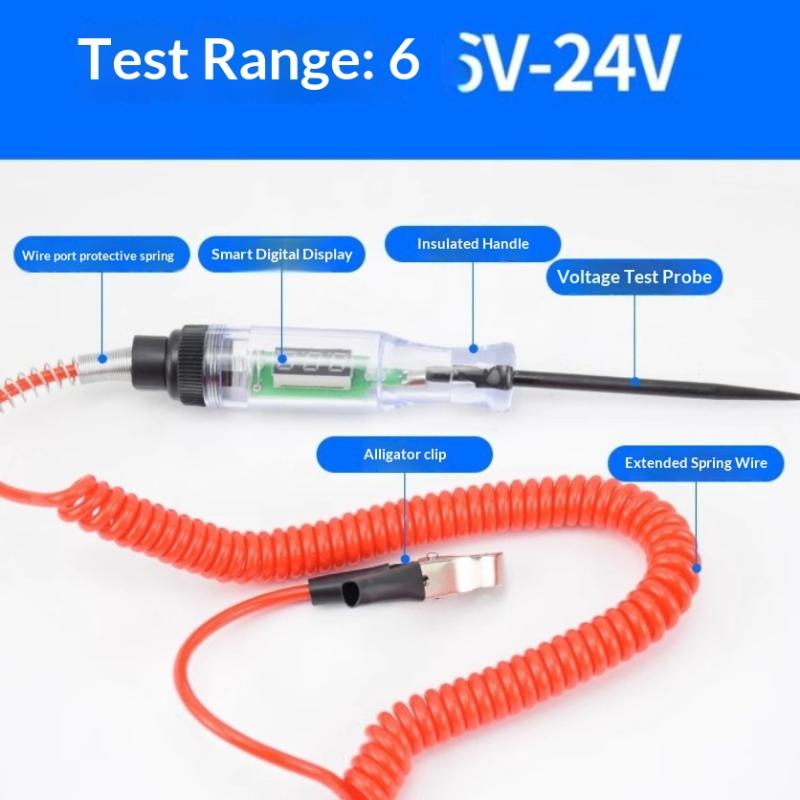 Multifunctional Car Circuit Tester Pen 9V-48V Digital Voltage Detector Auto Diagnostic Test Probe Tool
