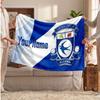 Cardiff City Personalized Fleece Blanket With Football Logo, Custom Name Text Soft Warm Home Throw Blanket