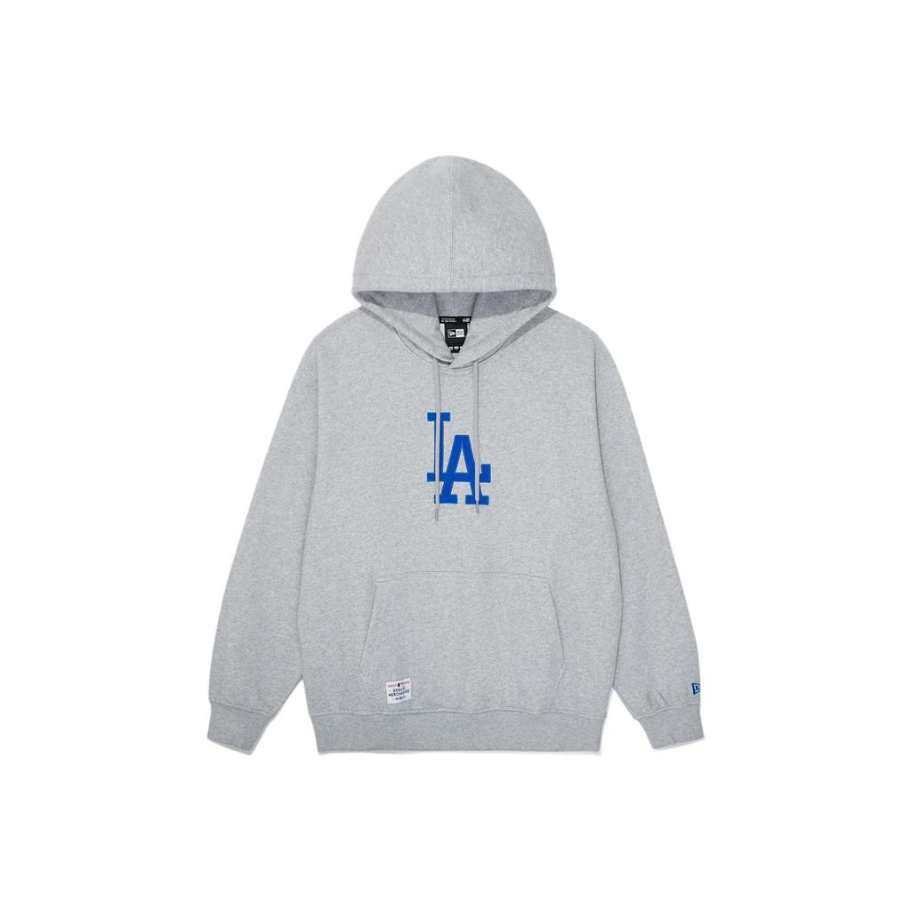 New Era FW25 MLB Team Series Los Angeles Dodgers American Casual Embroidered Letter Logo Fleece Hooded Drop Shoulder Long Sleeve Sweatshirt 14858063