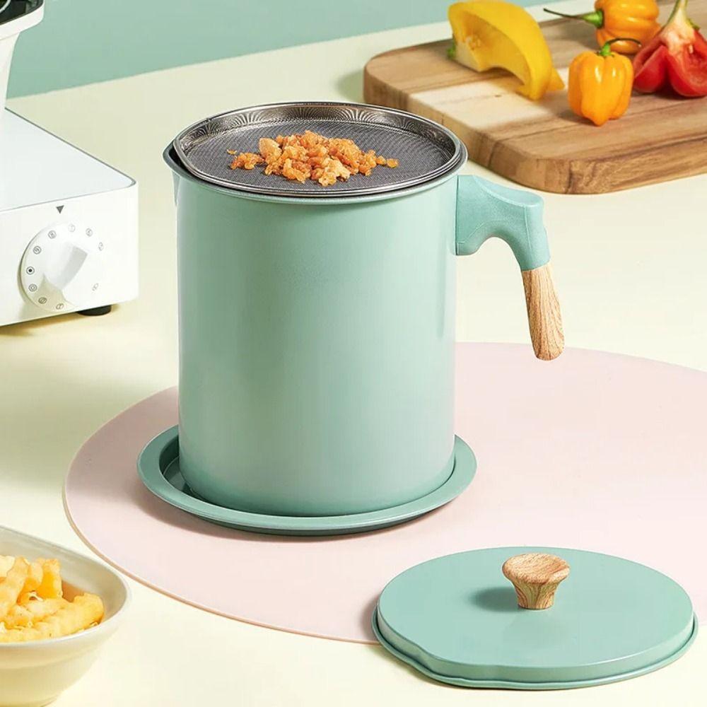 Anti-Leakage Oil Filter Pot Large Capacity Grease Separator  Frying Essential