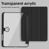 For OPPO Pad 4 Pro Case with Air 23 Pen Slot 11.4 12.1 Inch Transparent Anti Bend Leather Cover for Tablet