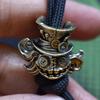 1pcs Antique Copper Double Sided Puppet Keychain Home Decorations Pendant Backpack Charms Antique Brass Vintage Crafts