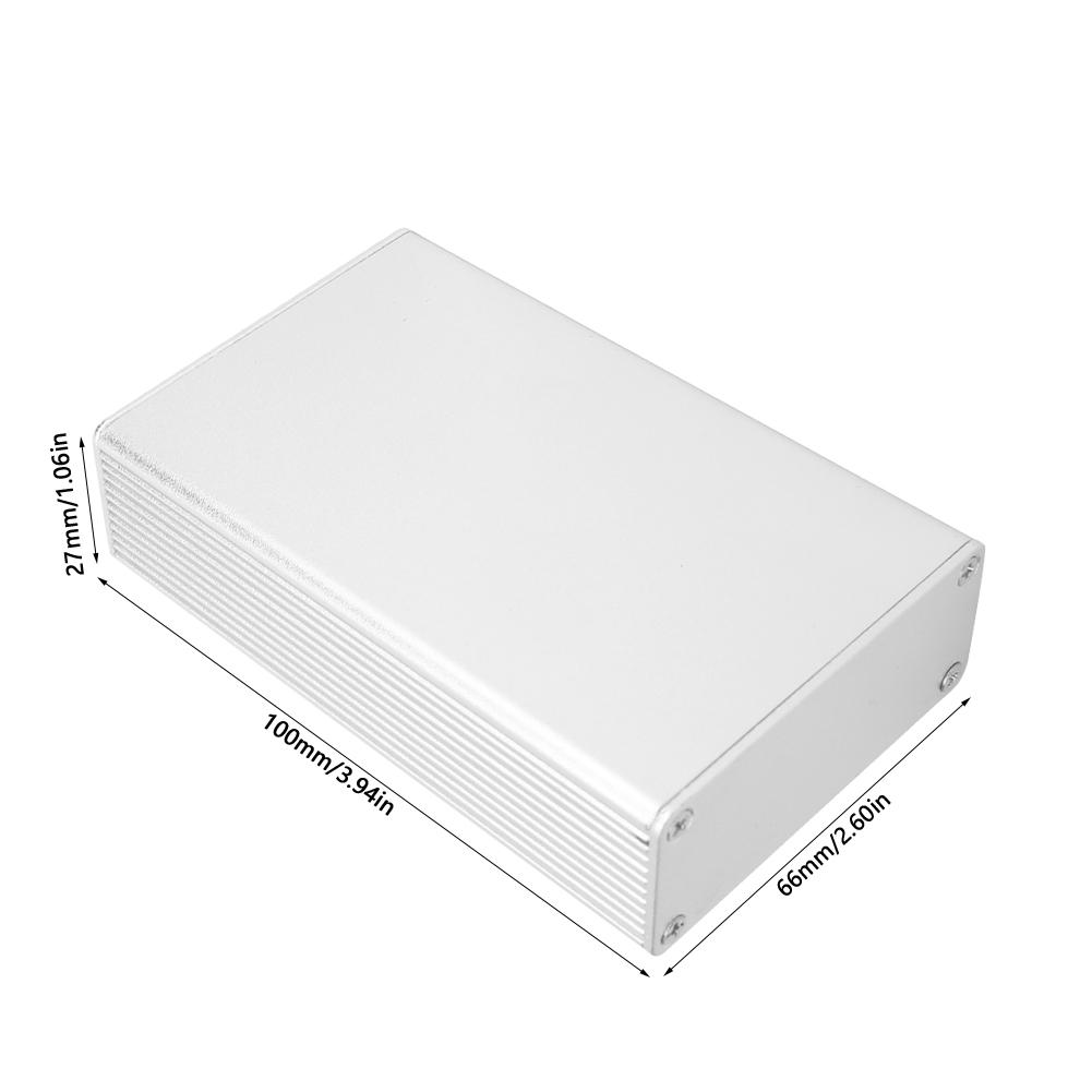 Integriertes Aluminium-Kühlgehäuse, elektronische Box für Leiterplatte GPRS, 27 x 66 x 100 mm