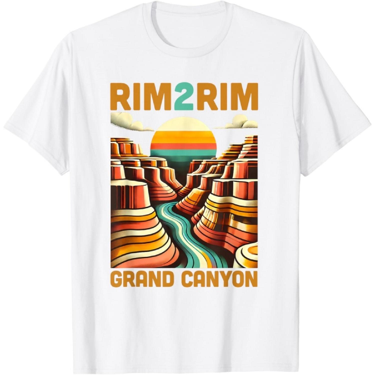 Vintage Rim 2 Rim Grand Canyon Trail Run, R2R2R Run Hiking T-Shirt XXXXXL белый