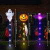 Halloween Solar Powered 8 LED Pumpkin Bat Ghost Garden Stake Light Outdoor Landscape Lamp For Home Yard Halloween Decor