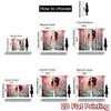 2D Flat Printing 2pcs Curtain Curtains Spring Fairy Ballet Digital Printed Polyester Drapes Holiday Decorations for Bedroom