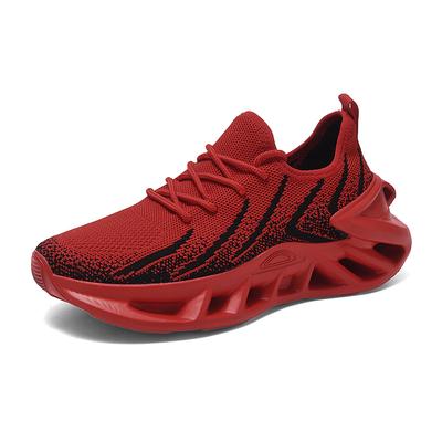 Rote Laufschuhe Neueste Atmungsaktivität Komfort Für Männer Niedrig geschnitten Herren Sport Erhöhung Schuhe Netz Jogging Freizeitschuhe Zum Hineinschlüpfen
