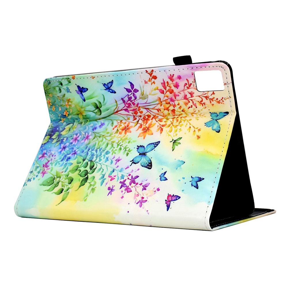 Pre puzdro Lenovo Tab M11/Xiaoxin Pad 11 2024 s potlačou vzoru, držiakom na karty, kožené puzdro so stojanom na tablet