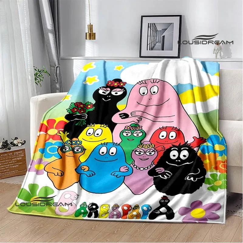 Barbapapa Cartoon Blankets Picnic blanket blankets for beds Flange Warm blanket Home travel blankets bed linings birthday gift