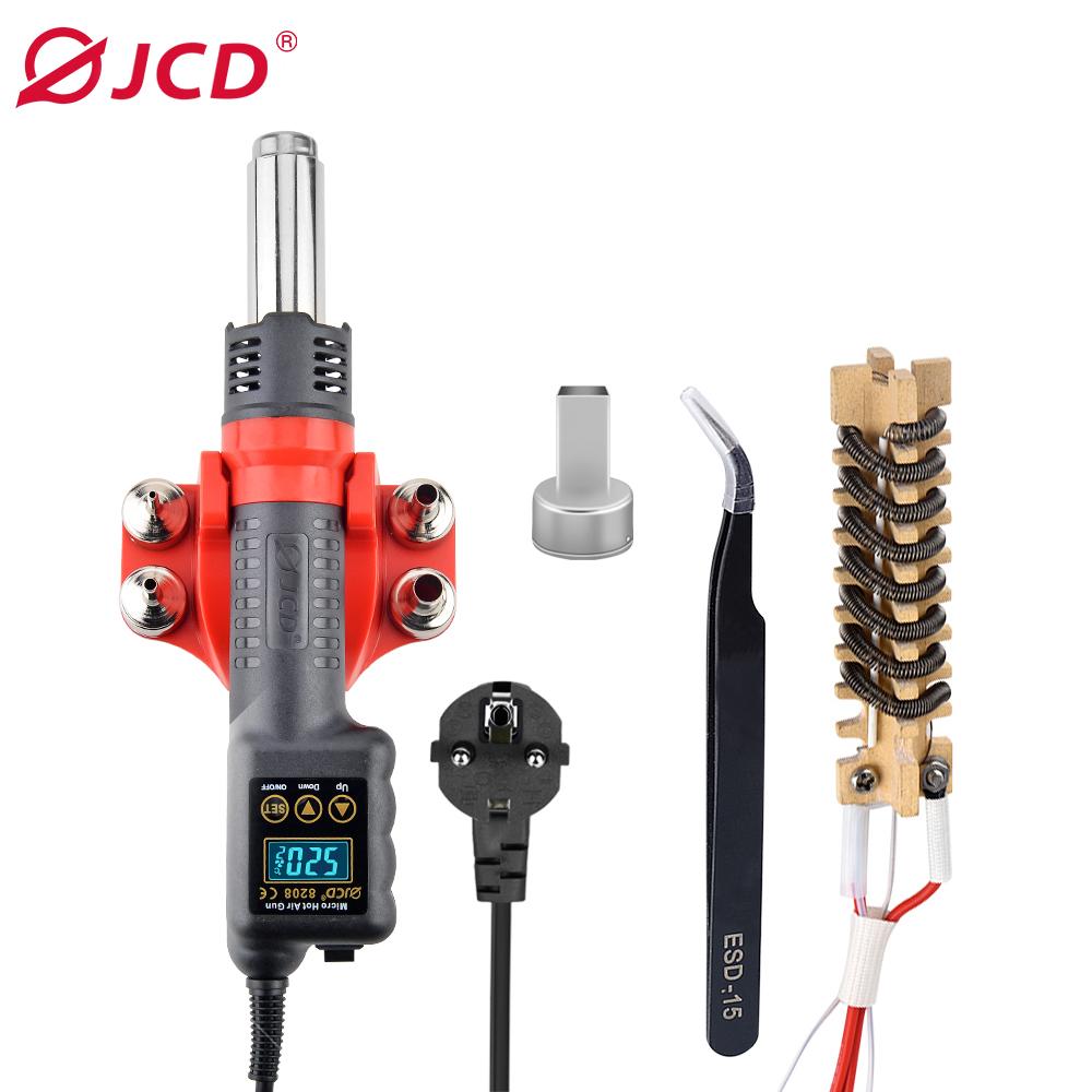JCD 750W Micro Hot Air Gun 8208 Portable LCD Display Rework Station Heat Gun Hair Dryer Temperature Adjustable BGA Welding Tools
