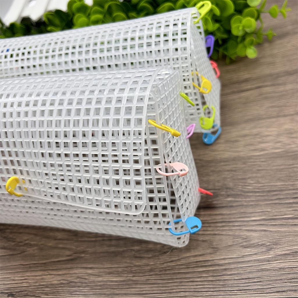 1 buc. Foi din plasă de plastic albă pentru genți și articole de artizanat DIY lucrate manual, material pentru căptușeala genților, design durabil cu țesătură pătrată, confecționare portofel DIY