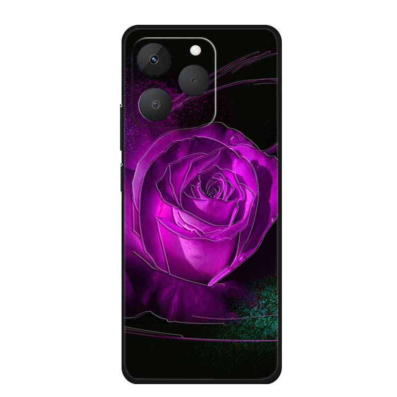3D Emboss Case For Realme Note 70T Phone Case 70 T Coque Flowers Silicone Soft Back Cover For Realme Note 70 Narzo 80 lite Case