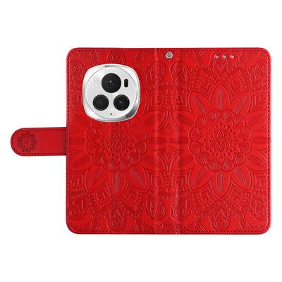 For Honor Magic6 Pro 5G Anti-Scratch Wallet Stand Phone Case Sunflower Leather Stand Mobile Phone Cover