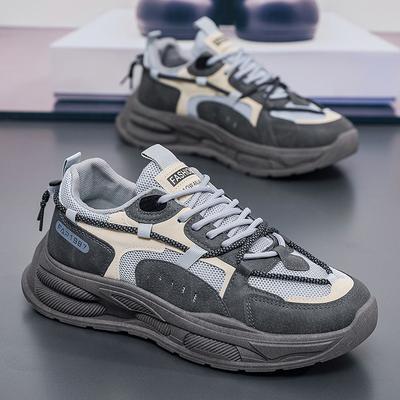 Sommer Herrenschuhe atmungsaktiv neue Mesh Sportschuhe Herren vielseitige höhenvergrößernde Board Schuhe lässige Laufschuhe Dad Schuhe
