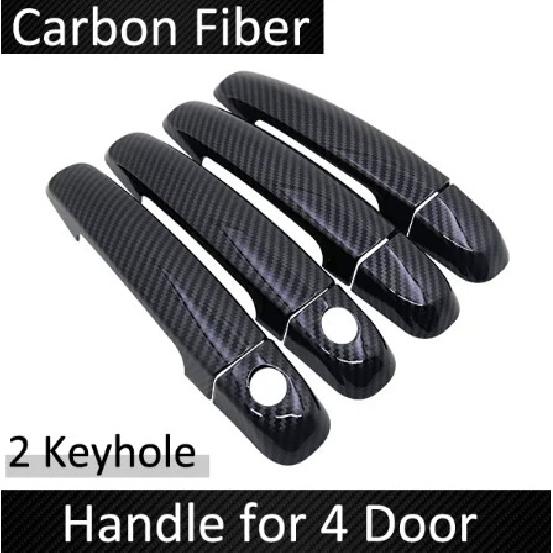 Black Carbon Fiber for Suzuki Swift Maruti DZire 2004~2015 2008 2009 2010 2011 2012 2013 2014 Door Handle Cover Car Accessories