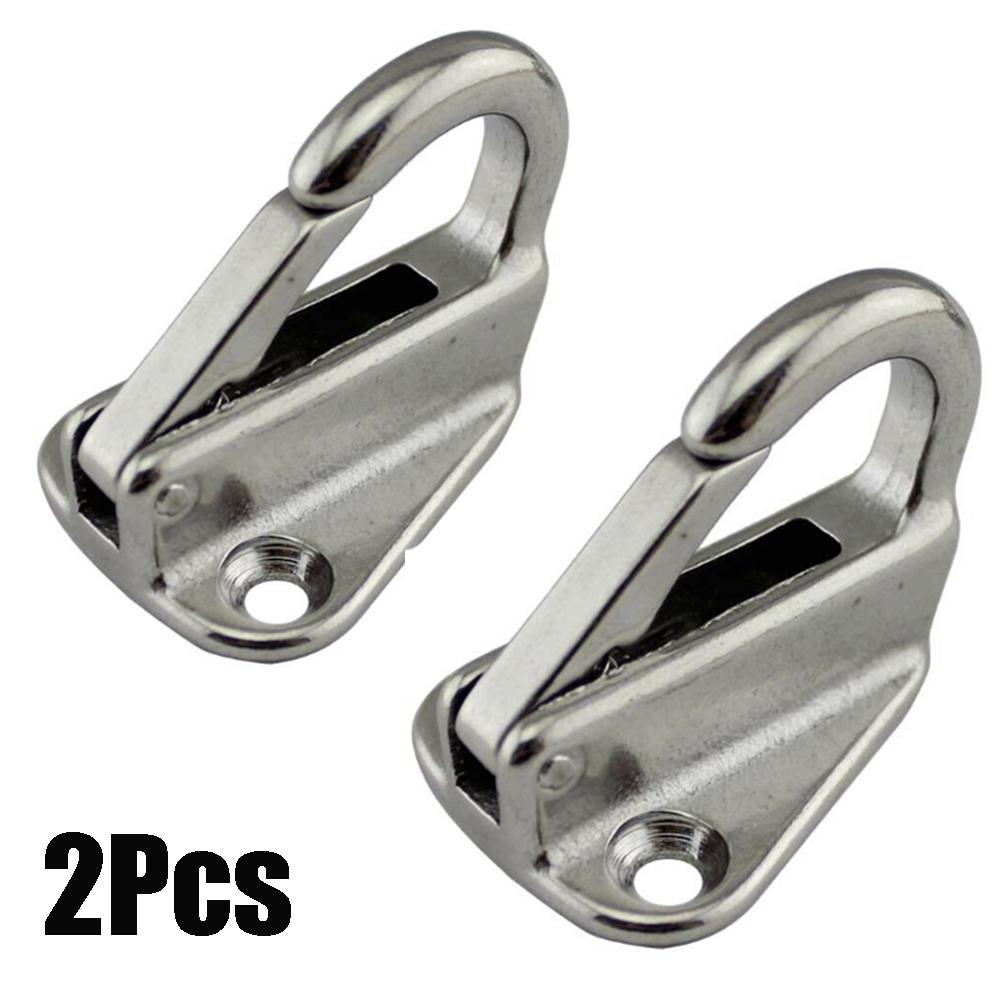 2 X Marine 316 Stainless Steel Spring Snap Fending Hook Boat Hardware Marine Boat Spring Locked Hooks Ready Stock