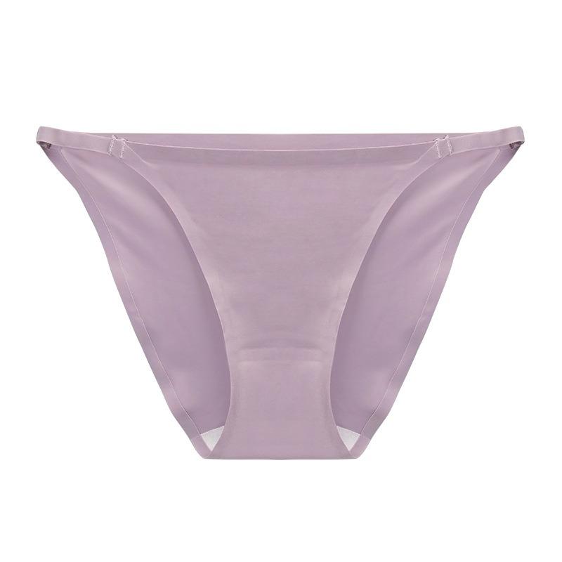 Women S Low Waist Seamless Thin Strap Bikini Underwear Antibacterial Cotton Crotch Plus Size