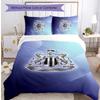 Set Lenzuola Stampato Newcastle United Football 3 Pezzi, Comodo Set Copripiumino per Camera da Letto Amico della Pelle