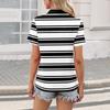 Women's Fashion Casual Lapel Short Sleeve Color Shirt Women's Up Tops