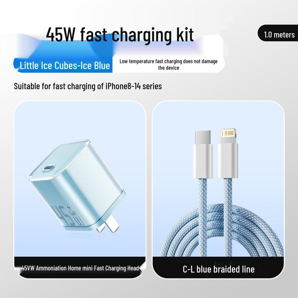 45W GaN Charger for iPhone 14 Series with Universal Cable Compatibility